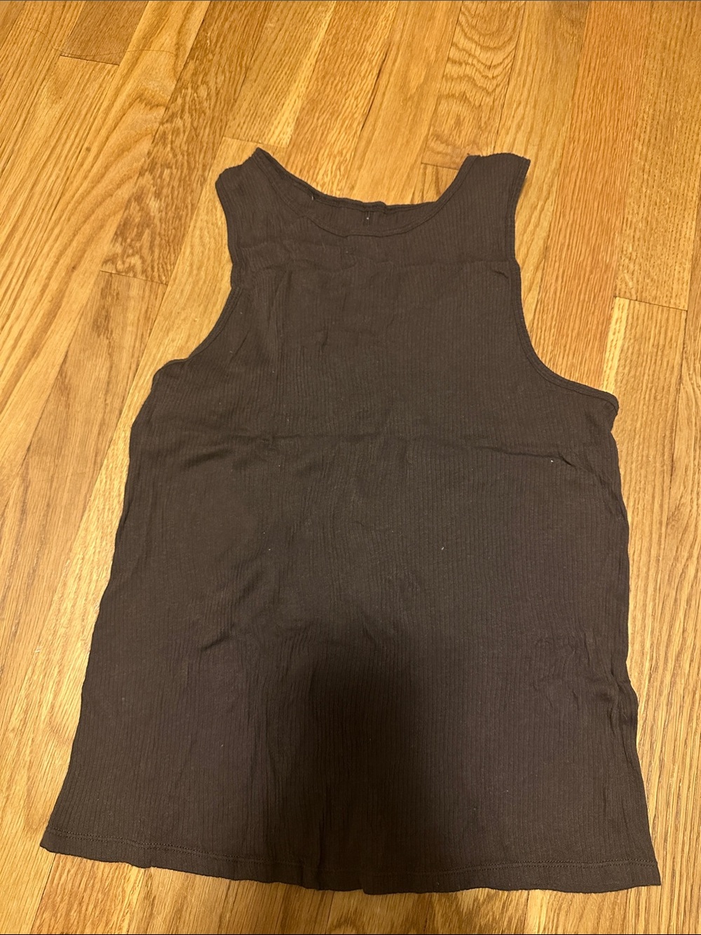 Lululemon sheer cotton Ribbed Tank brown espresso